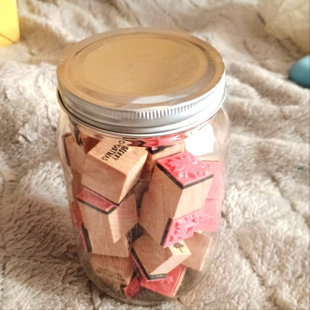 Jar Of Mini Christmas STAMPERS